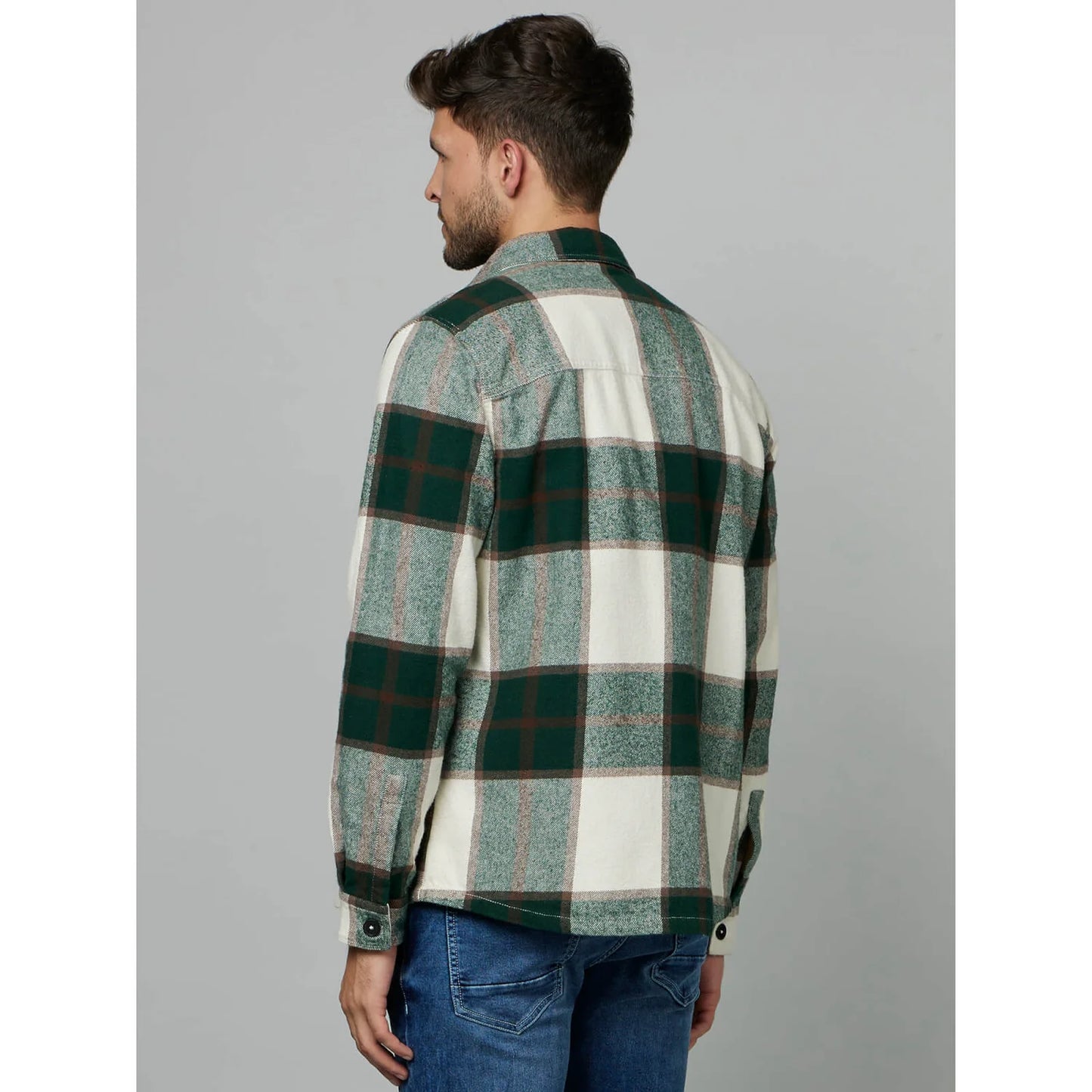 Green Checks Cotton Shirt