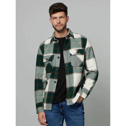 Green Checks Cotton Shirt