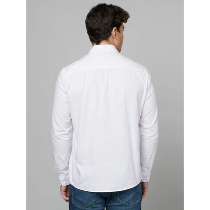 White Solid Cotton Shirt