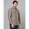 Celio* Textured Regular Fit Cotton Olive Shirt