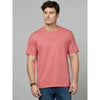Celio* Solid Regular Fit Cotton Pink T-Shirt