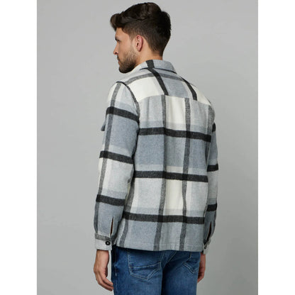 Cream Checks Poly-Blend Shirt