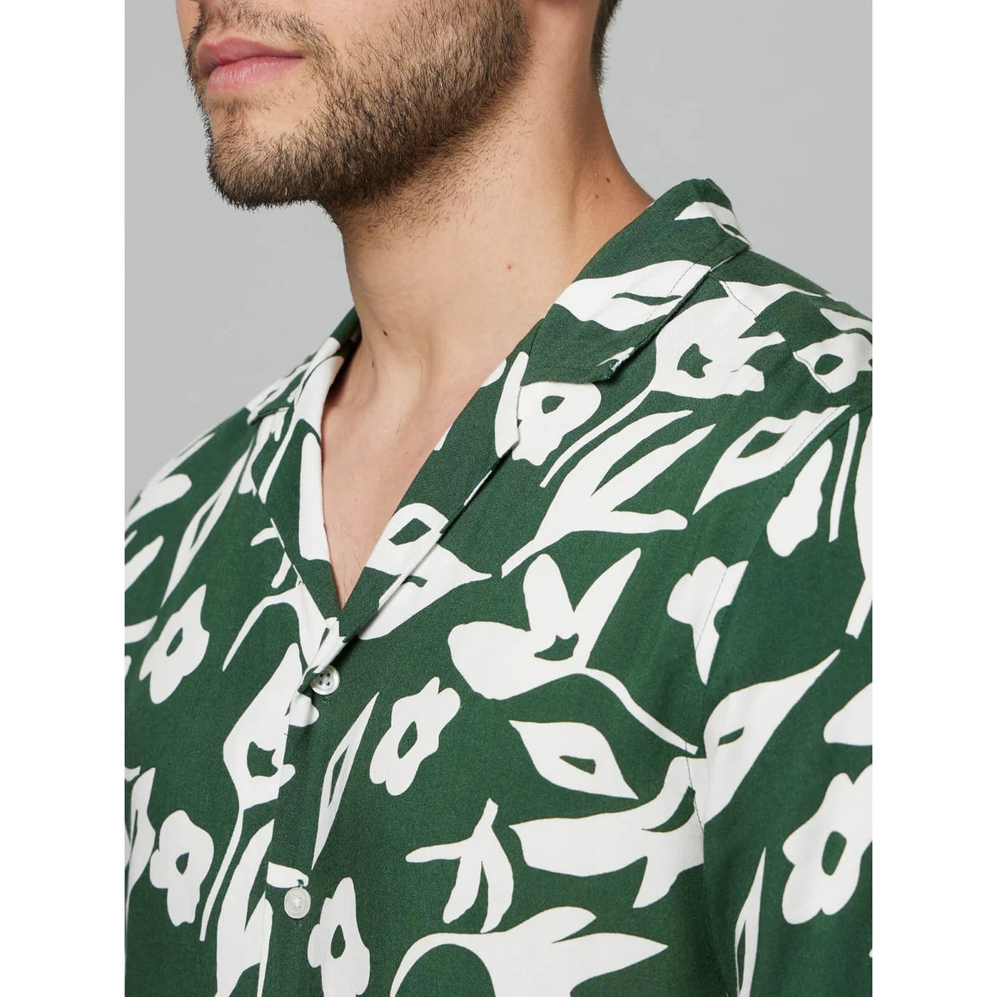 Green Floral Viscose Shirt