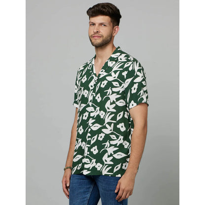 Green Floral Viscose Shirt