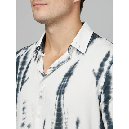 White Tie Dye Viscose Shirt