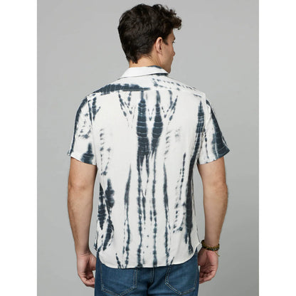 White Tie Dye Viscose Shirt