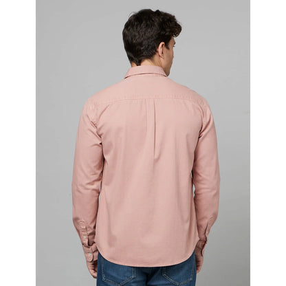 Pink Solid Cotton Shirt