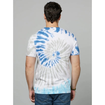 Blue Tie Dye Cotton T-shirt