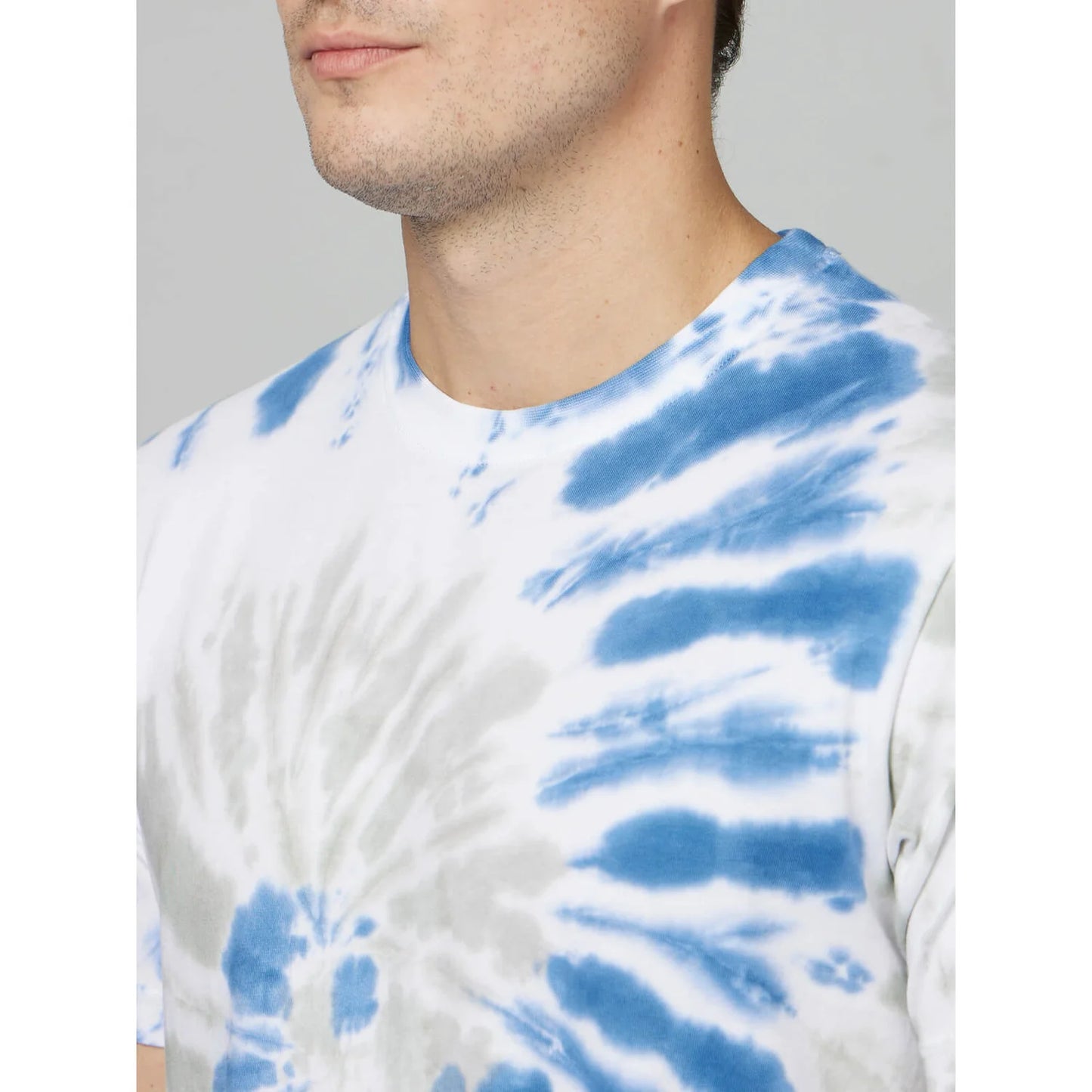 Blue Tie Dye Cotton T-shirt