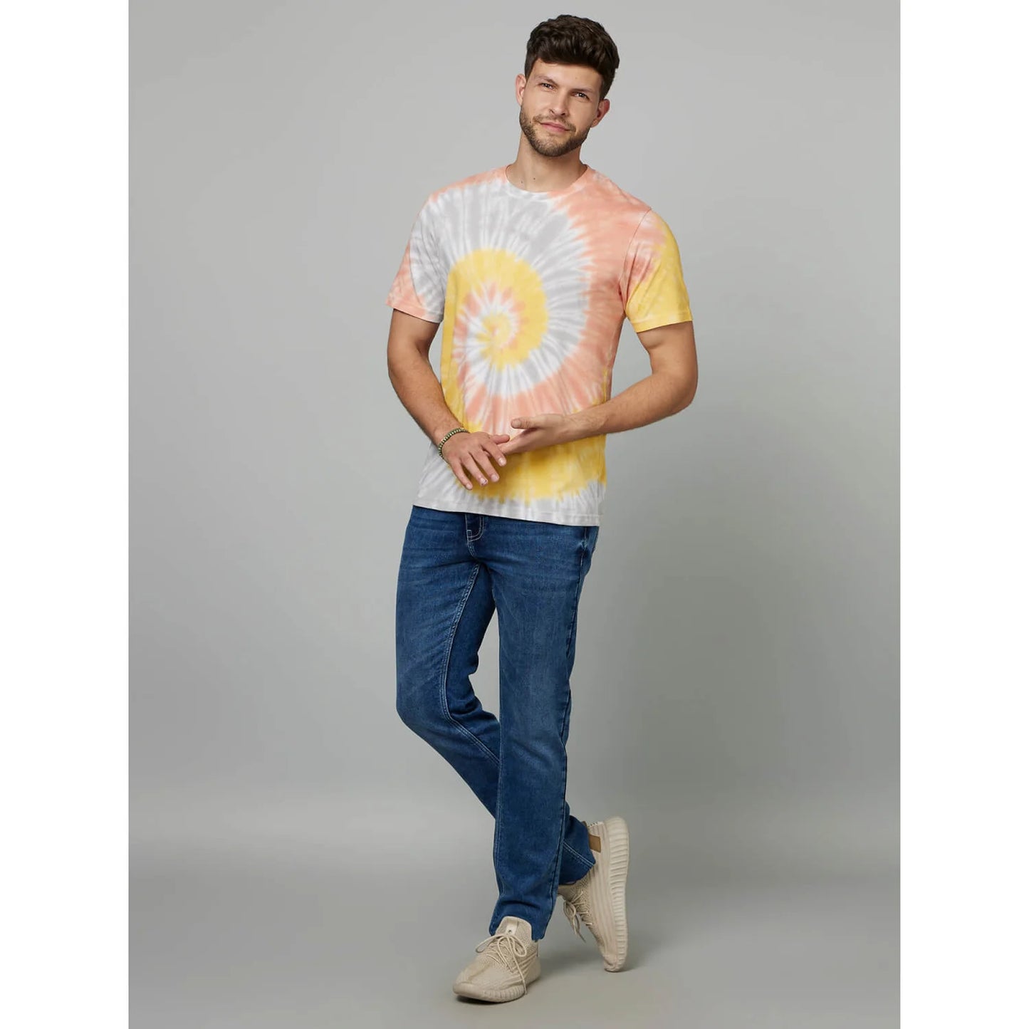 White Tie Dye Cotton T-shirt