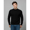 Celio* Solid Regular Fit Viscose-Blend Black Sweater