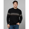 Celio* Geometric Regular Fit Cotton Black Sweater