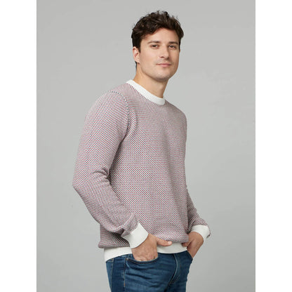 Red Textured Cotton Sweater