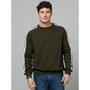 Celio* Striped Regular Fit Cotton Green Sweater