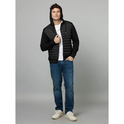 Black Solid Pu Jacket