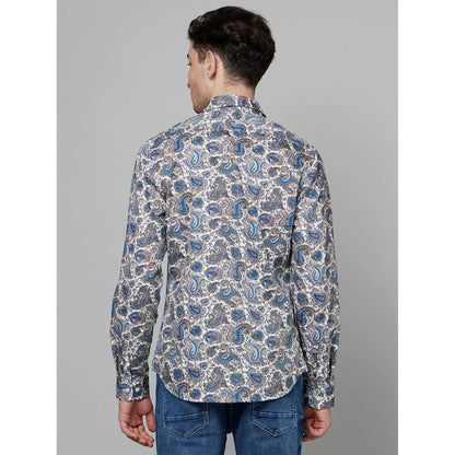 Cream Paisley Cotton Shirt