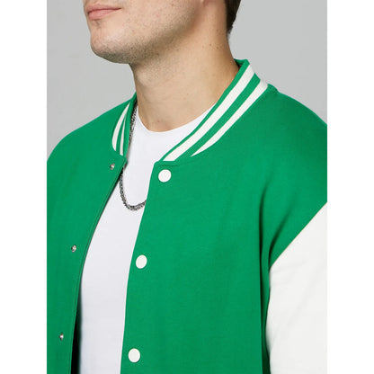 Green Colourblock Cotton Jacket