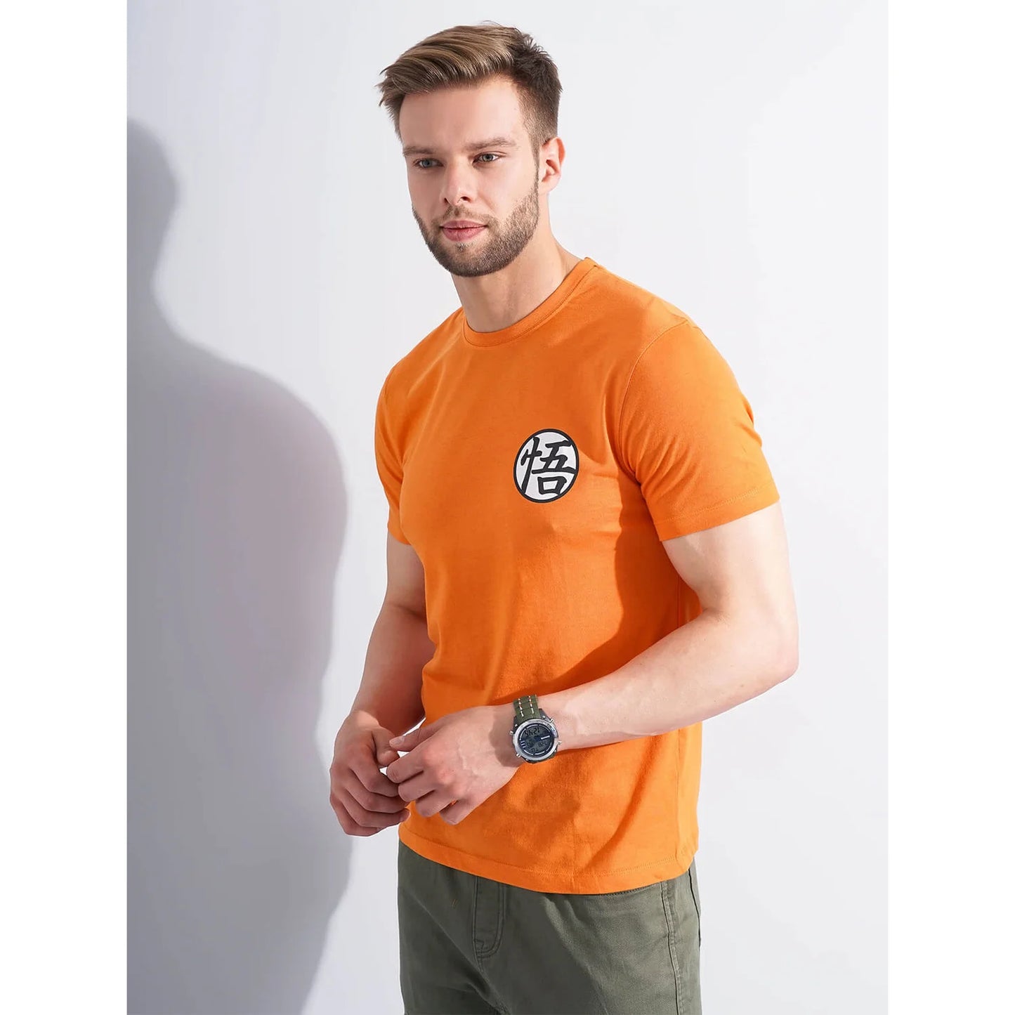 Dragon Ball Z - Orange Printed Cotton T-shirt