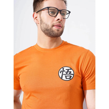 Dragon Ball Z - Orange Printed Cotton T-shirt