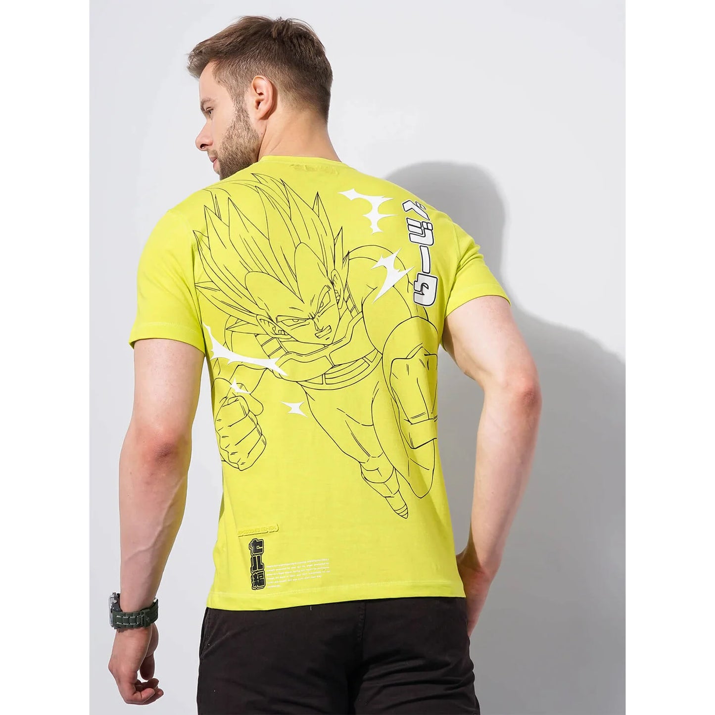 Dragon Ball Z - Yellow Printed Cotton T-shirt