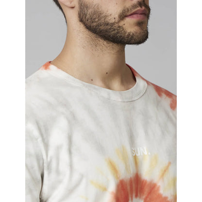 Cream Tie Dye Cotton T-shirt