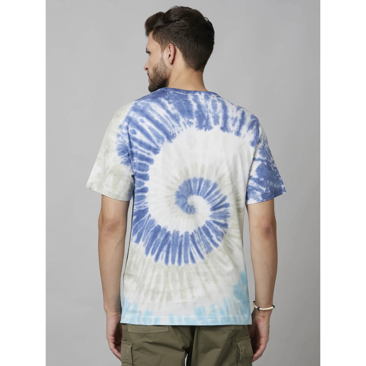 Cream Tie Dye Cotton T-shirt