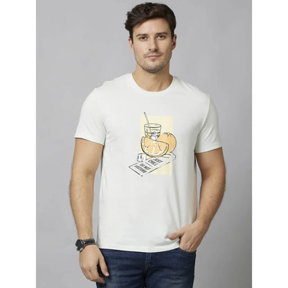 White Graphics Cotton T-Shirt