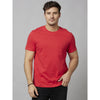 Celio* Solid Regular Fit Cotton Red T-Shirt