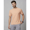 Celio* Solid Regular Fit Cotton Orange T-Shirt