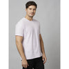 Celio* Solid Regular Fit Cotton Purple T-Shirt