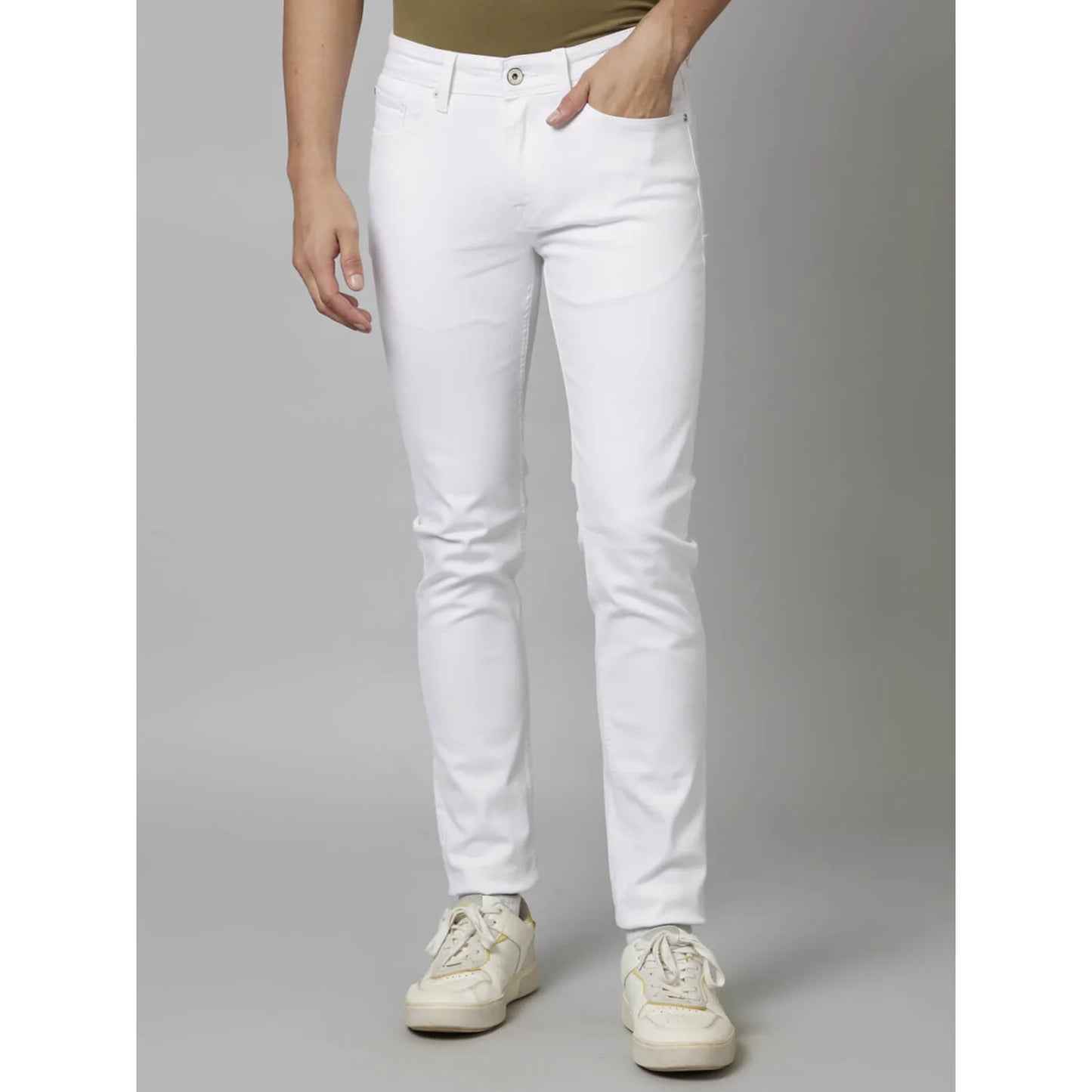 White Slim Fit Jeans