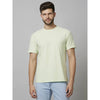 Celio* Solid Regular Fit Cotton Green T-Shirt