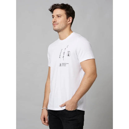 White Graphics Cotton T-Shirt