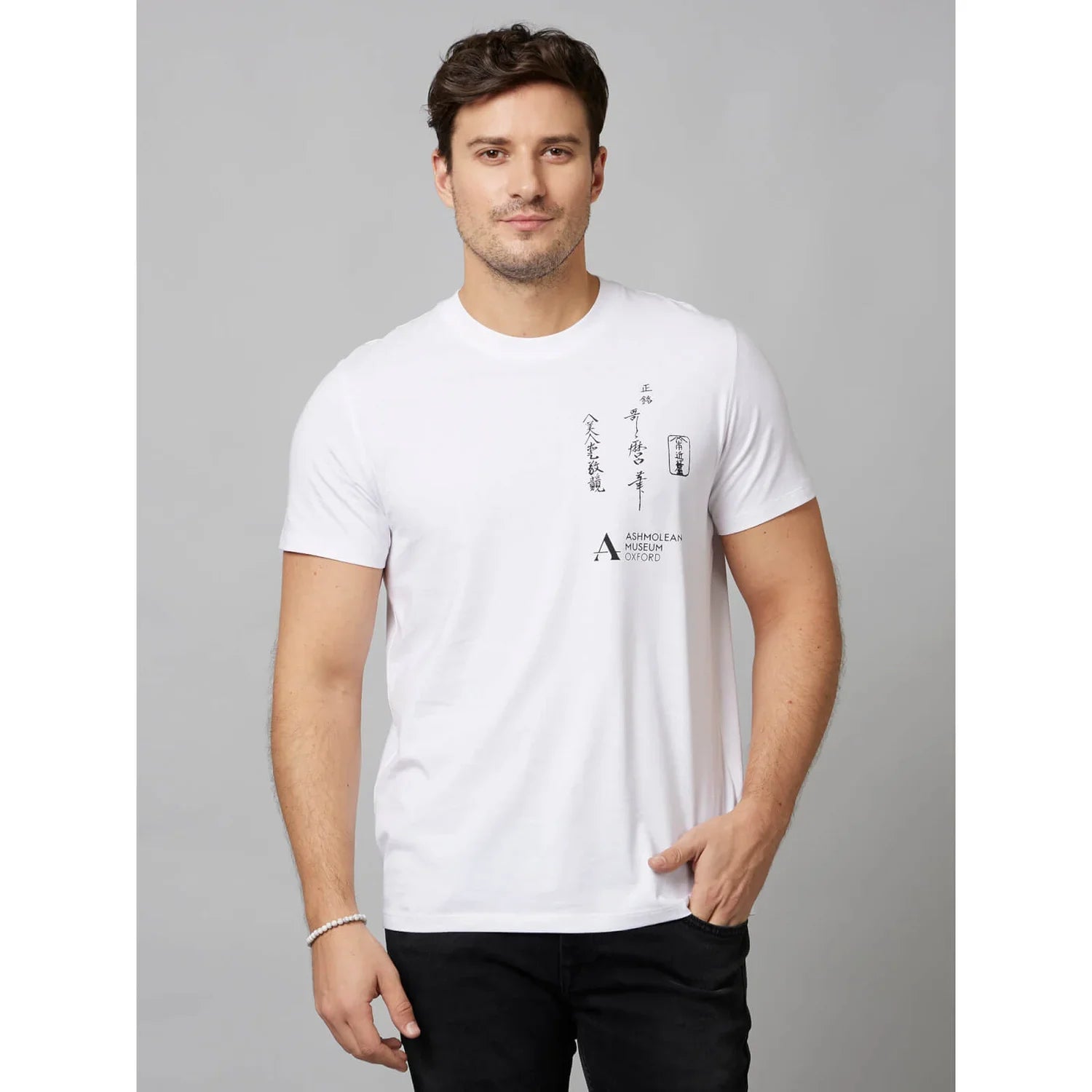 White Graphics Cotton T-Shirt