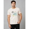 Celio* Graphics Regular Fit Cotton Pink T-Shirt