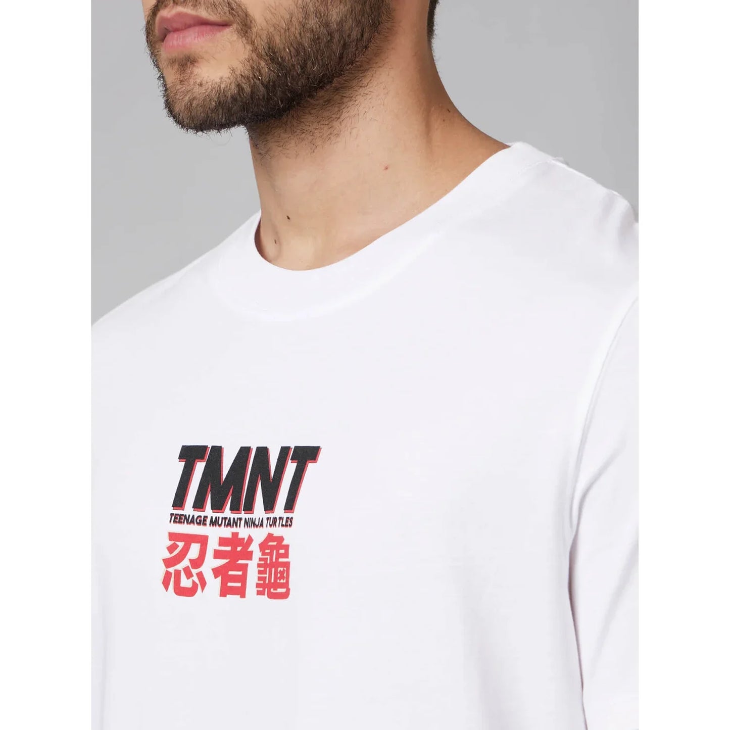 TMNT White Printed Cotton T-Shirt