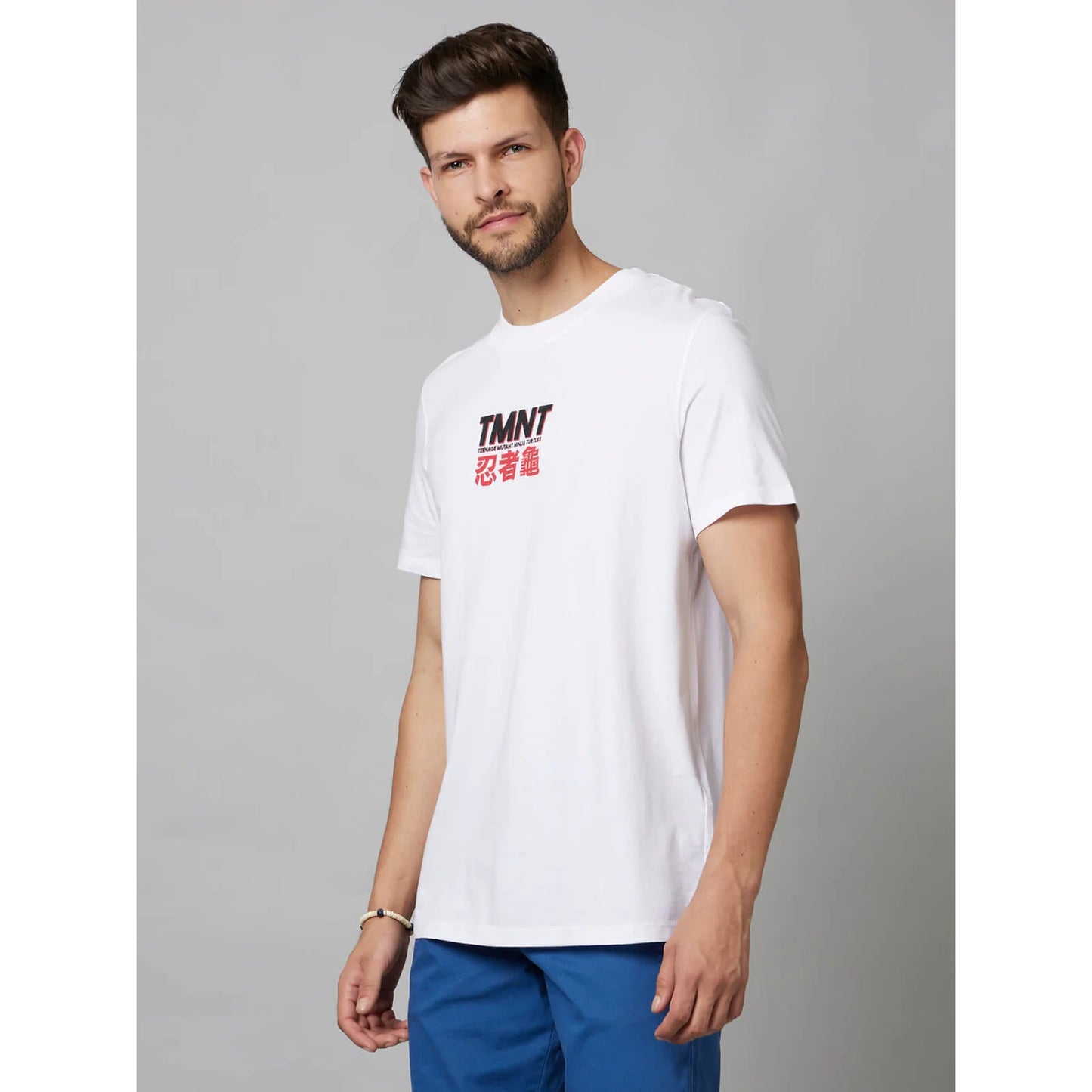 TMNT - White Printed Cotton T-shirt