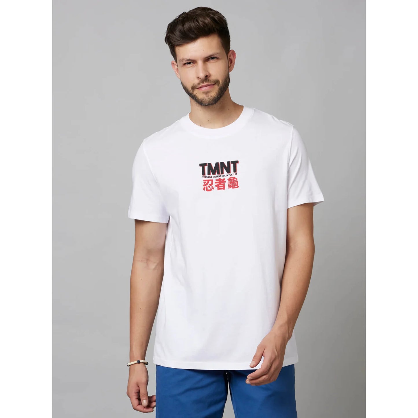 TMNT - White Printed Cotton T-shirt