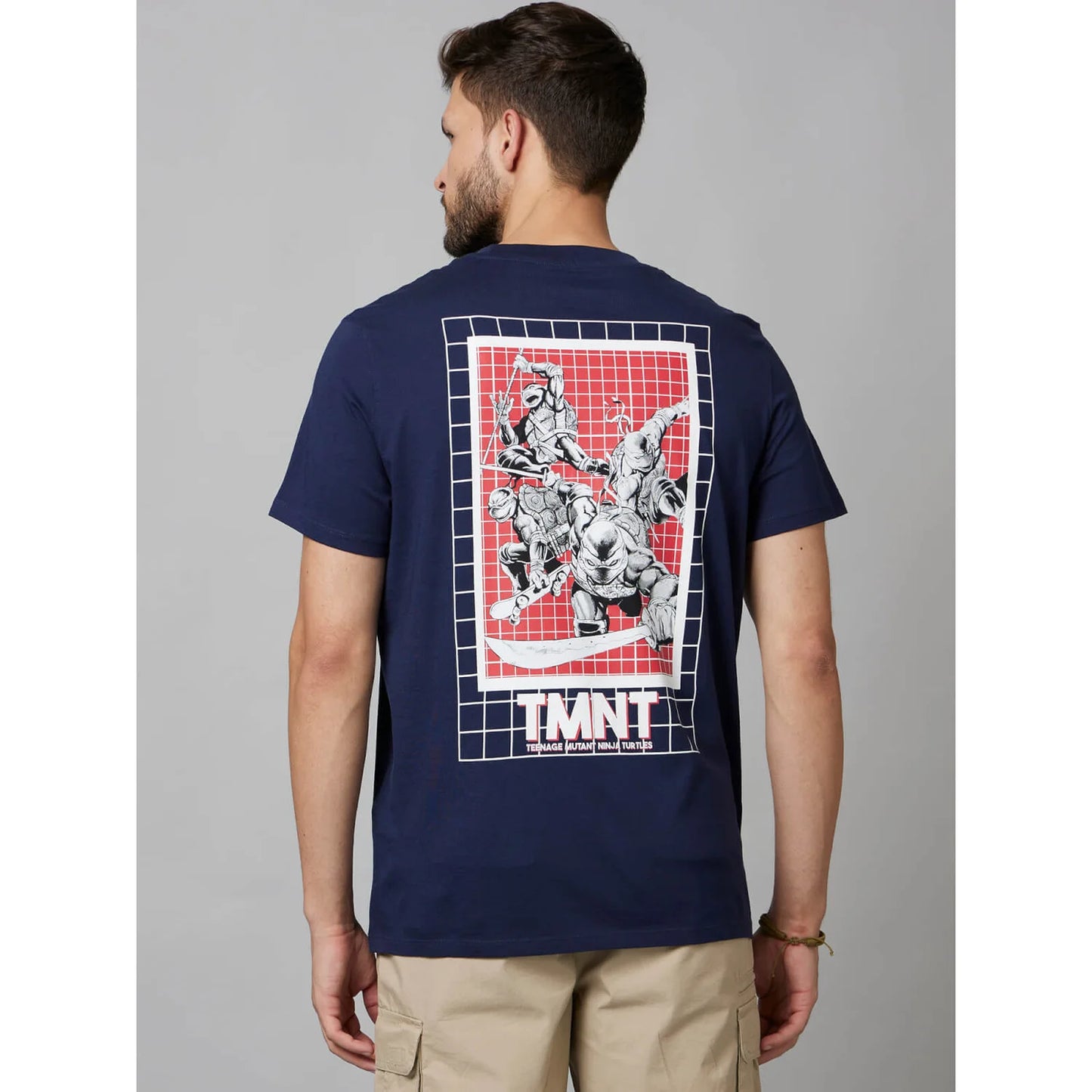 TMNT - Navy Blue Printed Cotton T-shirt