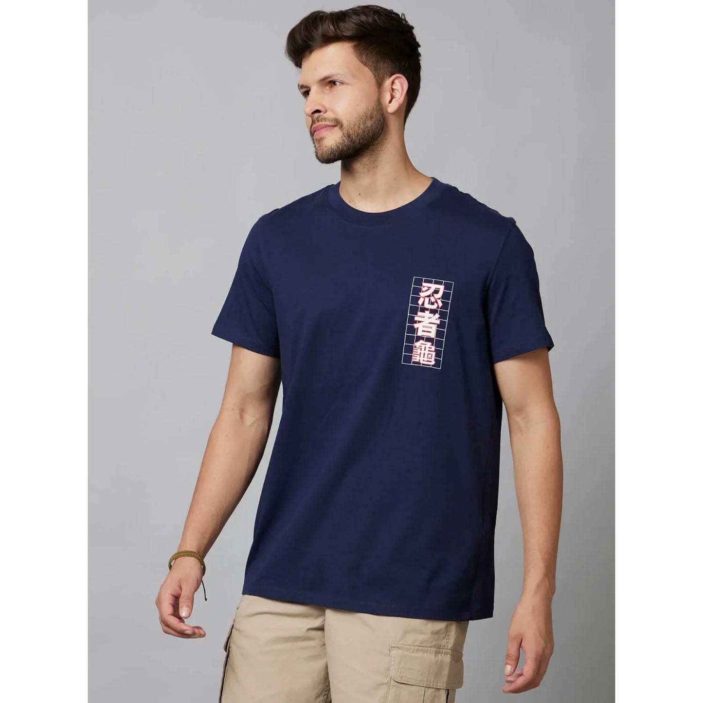 TMNT Navy Blue Printed Cotton T-Shirt