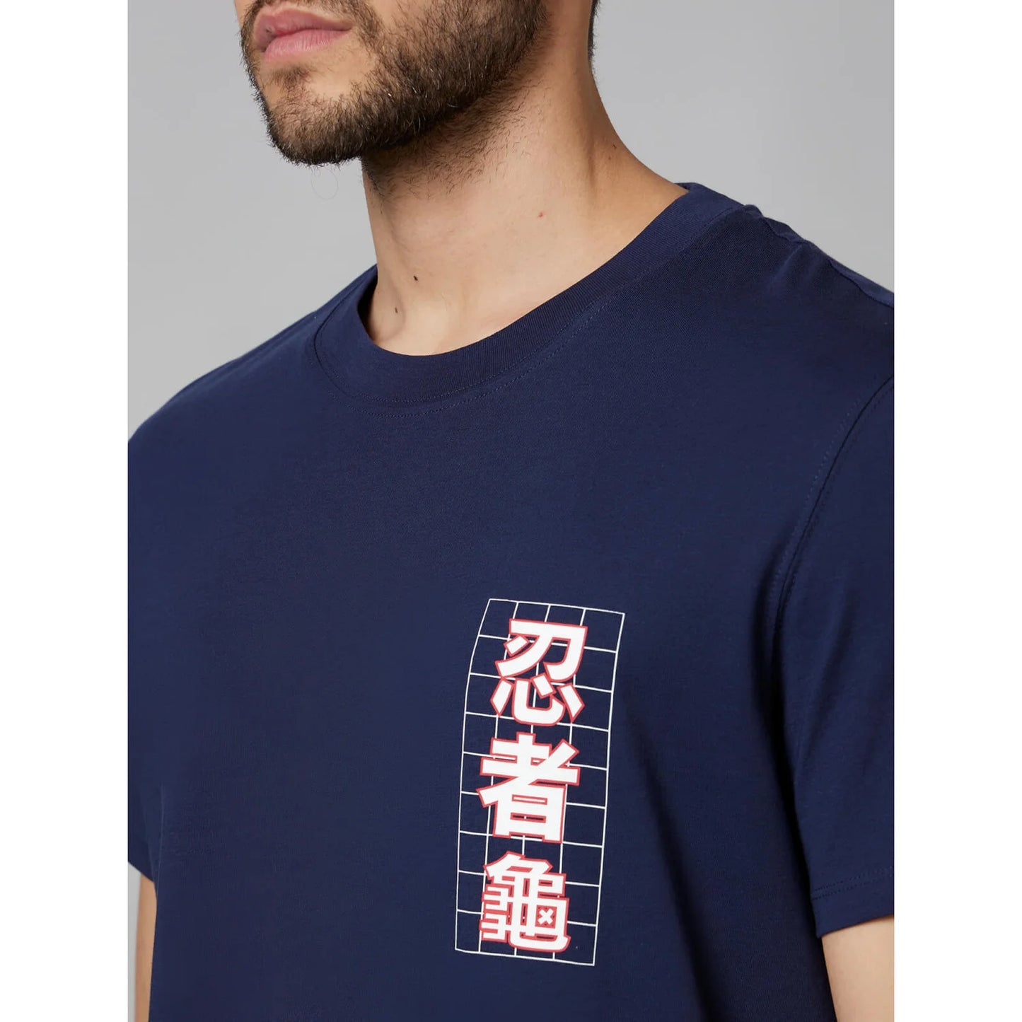 TMNT - Navy Blue Printed Cotton T-shirt