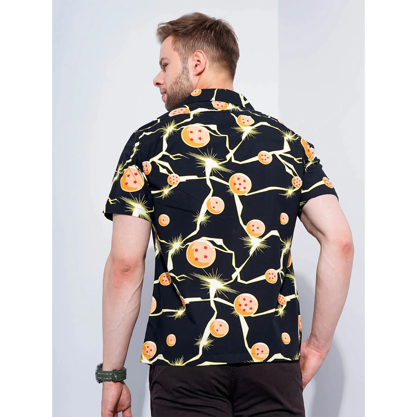 Dragon Ball Z - Black Printed Cotton Shirt