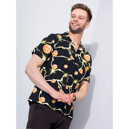 Dragon Ball Z - Black Printed Cotton Shirt