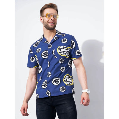 Celio* Dragonball Z Regular Fit  Navy Blue Shirt