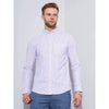 Celio* Striped Regular Fit Workwear Purple Formal Shirt