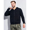 Celio* Solid Regular Fit Cotton-Poly-Blend Black Sweatshirt