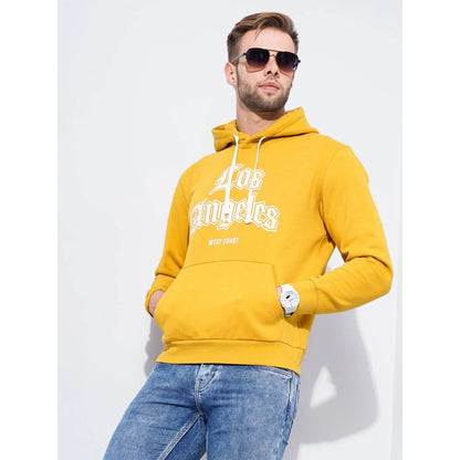 Yellow Printed Cotton Sweatshirt