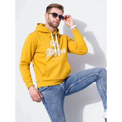 Yellow Printed Cotton Sweatshirt