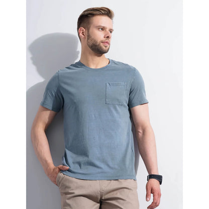 Cream Solid Cotton T-shirt