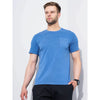 Celio* Solid Regular Fit Cotton Blue T-Shirt